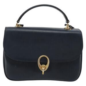 Celine Leather Classic Box Handbag Blue